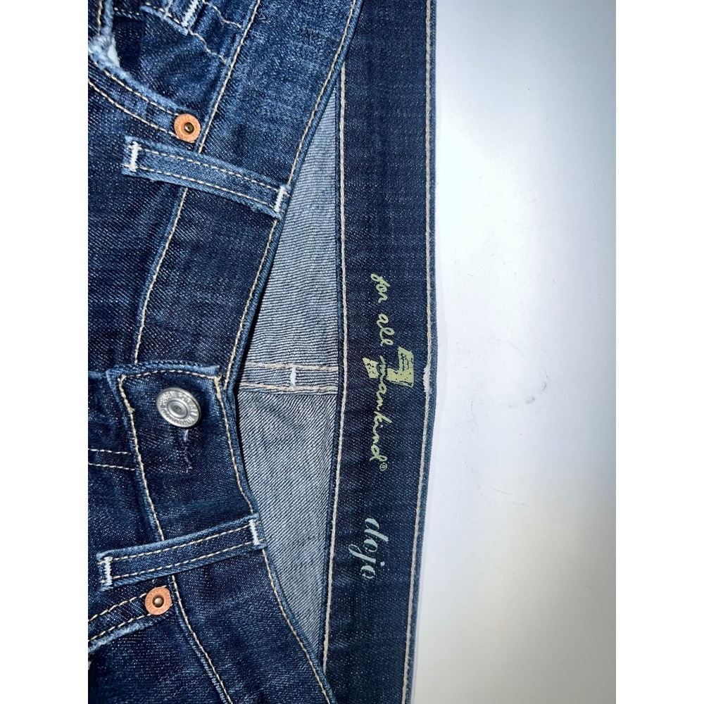 7 For All Mankind Dojo Jeans Women's Dark Wash Wide Leg 32x33 - Picture 10 of 13